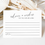 Tarjeta plana de consejos y deseos del boda<br><div class="desc">Estos consejos bodas y tarjetas de deseos son una buena manera para que los huéspedes compartan su mensaje con la novia y el novio. Con un diseño minimalista moderno, cada tarjeta ofrece espacio para mensajes personalizados, consejos matrimoniales y buenos deseos para el nuevo Sr. y la Sra. Perfect para cualquier...</div>