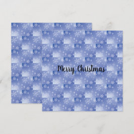 Tarjeta plana de copo de nieve de vacaciones