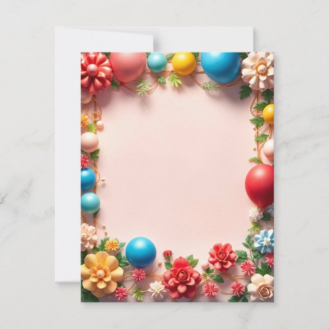 Tarjeta plana de cumpleaños (Anverso)