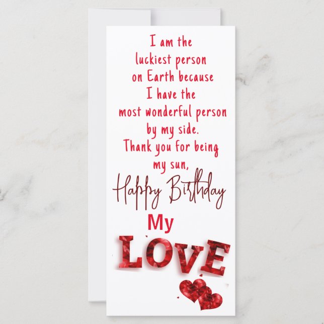 Tarjeta plana de cumpleaños (Anverso)