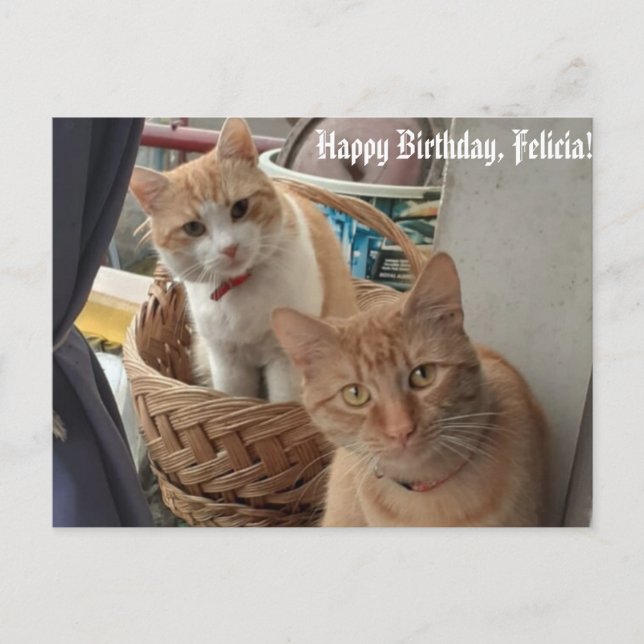 tarjeta plana de cumpleaños (Anverso)