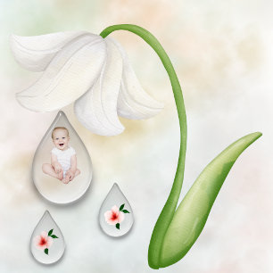 Tarjeta plana de cumpleaños Baby Girl 1