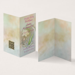 Tarjeta plana de cumpleaños Baby Girl 1