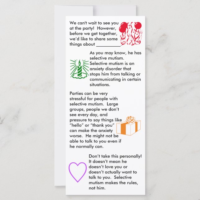 Tarjeta plana de cumpleaños de niño de cumpleaños  (Anverso)