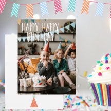 Tarjeta plana de cumpleaños feliz