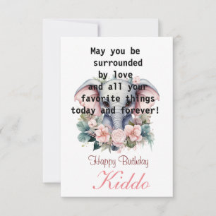 Tarjeta plana de cumpleaños para niños