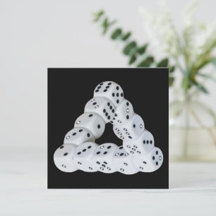 Tarjeta plana de dados de ilusión óptica