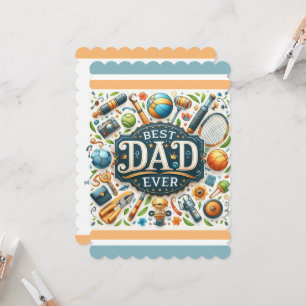 Tarjeta plana de Día del Mejor Papá Nunca Padre