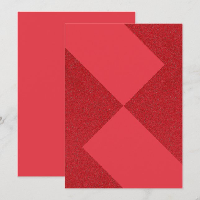 Tarjeta Plana de Diamante Rojo Abstracto - Persona (Anverso / Reverso)