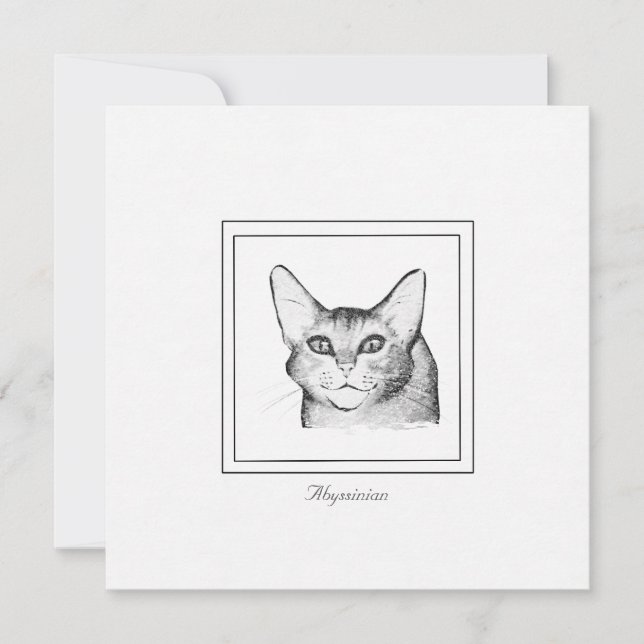 Tarjeta plana de dibujo para gato abisal (Anverso)