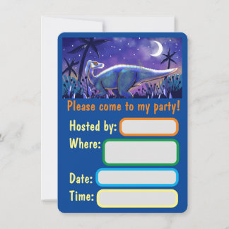 Tarjeta plana de dinosaurios para impresión manual