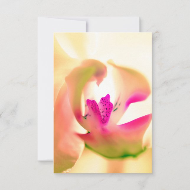 Tarjeta plana de diseño de orquídeas relajante (Anverso)