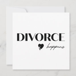 Tarjeta plana de divorcio