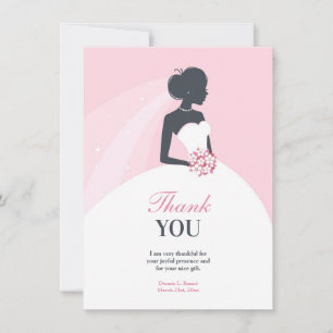 Tarjeta plana de ducha de novia