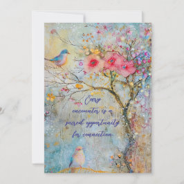 Tarjeta plana de encuentro sagrada