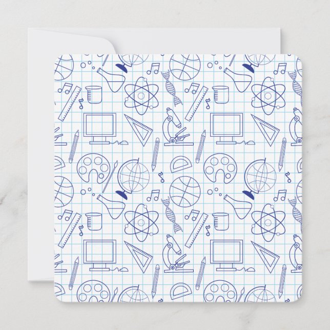 Tarjeta plana de esbozo de ciencia de elementos ed (Anverso)