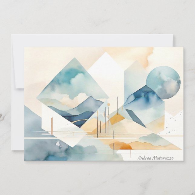 Tarjeta plana de espíritu abstracta (Anverso)