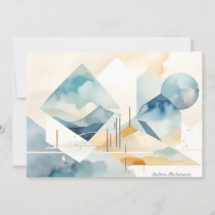 Tarjeta plana de espíritu abstracta