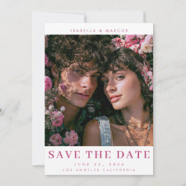 Tarjeta plana de fecha de salvación romántica