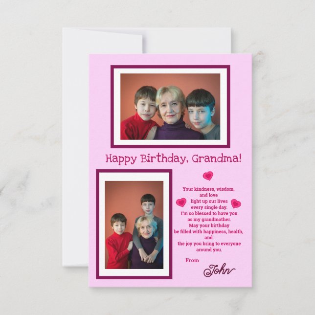 Tarjeta plana de felicitación (Anverso)