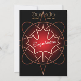 Tarjeta plana de felicitación de ciudadanía canadi