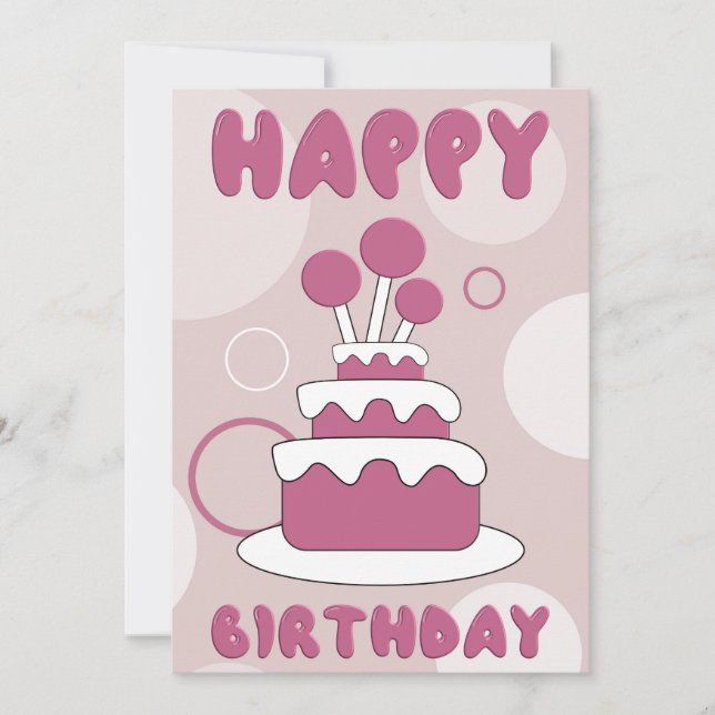 Tarjeta plana de felicitación de cumpleaños (Anverso)