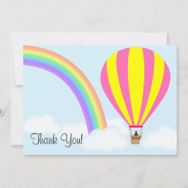 Tarjeta plana de felicitación de globo aerostático