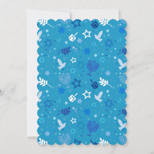 Tarjeta plana de felicitación de Janucá Estrellas