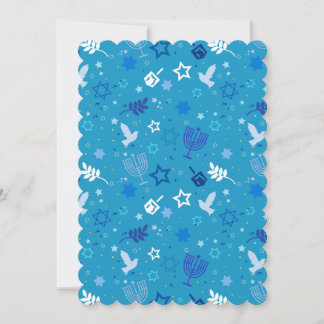 Tarjeta plana de felicitación de Janucá Estrellas