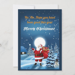 Tarjeta plana de felicitación de Navidad