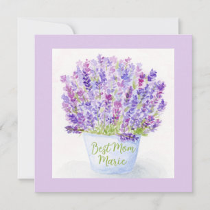 Tarjeta plana de felicitación del día de la madre