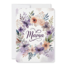 Tarjeta plana de felicitación del día de la Madre