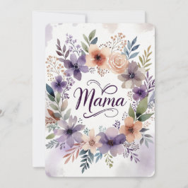 Tarjeta plana de felicitación del día de la Madre