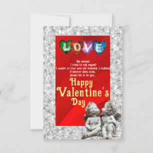 Tarjeta plana de felicitación del día de San Valen