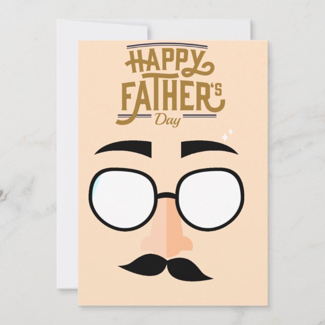 Tarjeta plana de felicitación por el Día del Padre (Anverso)