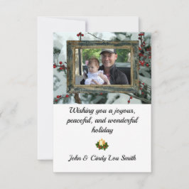 Tarjeta plana de feriado para Navidades de Berries