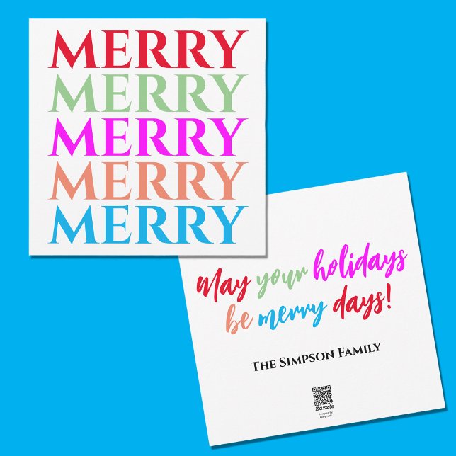 Tarjeta plana de feriado para Navidades de Merry D (Subido por el creador)