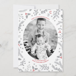 Tarjeta plana de feriado para Navidades de Winter