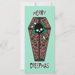 Tarjeta plana de festividad Coffin de cerezo Creep