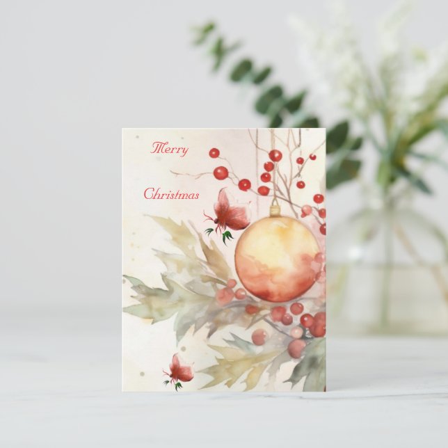 Tarjeta plana de fiestas (Anverso de pie)