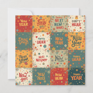 Tarjeta plana de fiestas para Año Nuevo