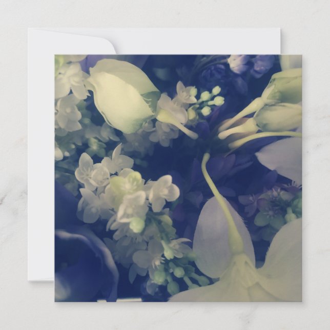 tarjeta plana de flores vintage (Anverso)