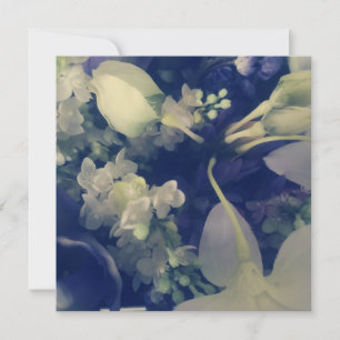 tarjeta plana de flores vintage