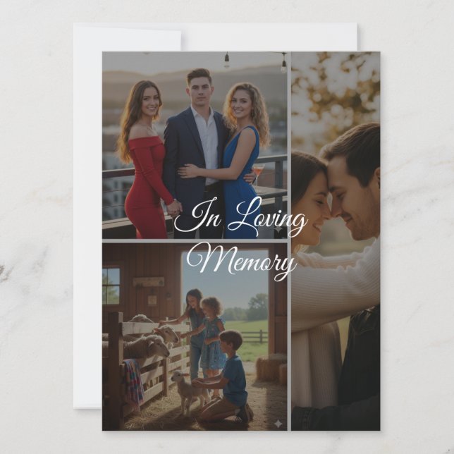 Tarjeta plana de foto de recuerdo personalizada –  (Anverso)