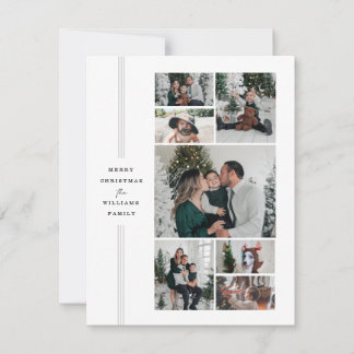 Tarjeta plana de fotos de familia de navidades