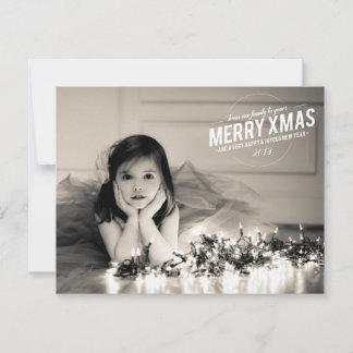 Tarjeta plana de fotos de Feliz Navidad 2013