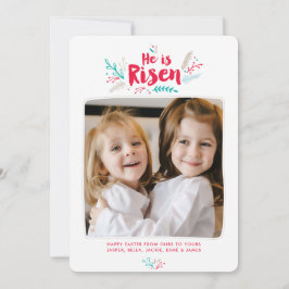 Tarjeta plana de fotos de Rising Easter 4