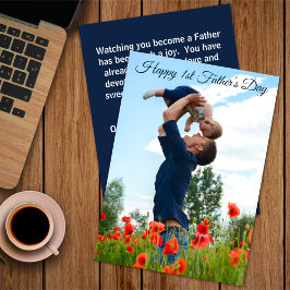 Tarjeta plana de fotos del Personalizado del Día d