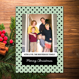 Tarjeta plana de fotos para vacaciones de polka ve