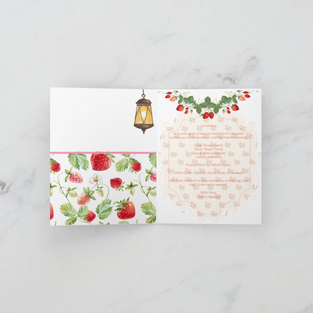 Tarjeta plana de fresa personalizado (Interior)